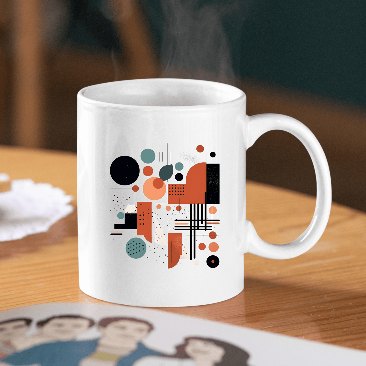 Atomic Sunrise Mid Century Modern Mug - Granville Designs
