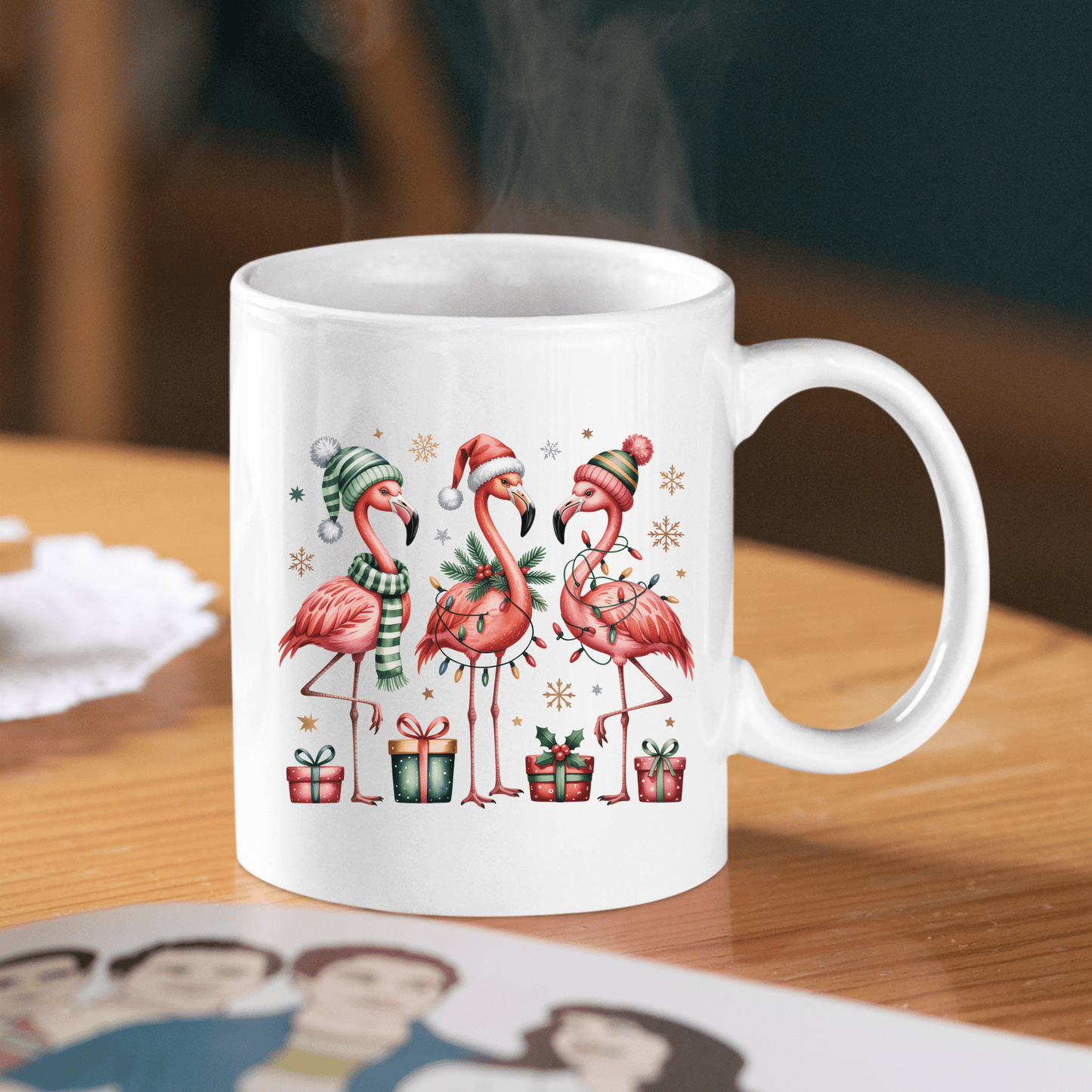 Christmas Flamingo Coffee Mug - Granville Designs