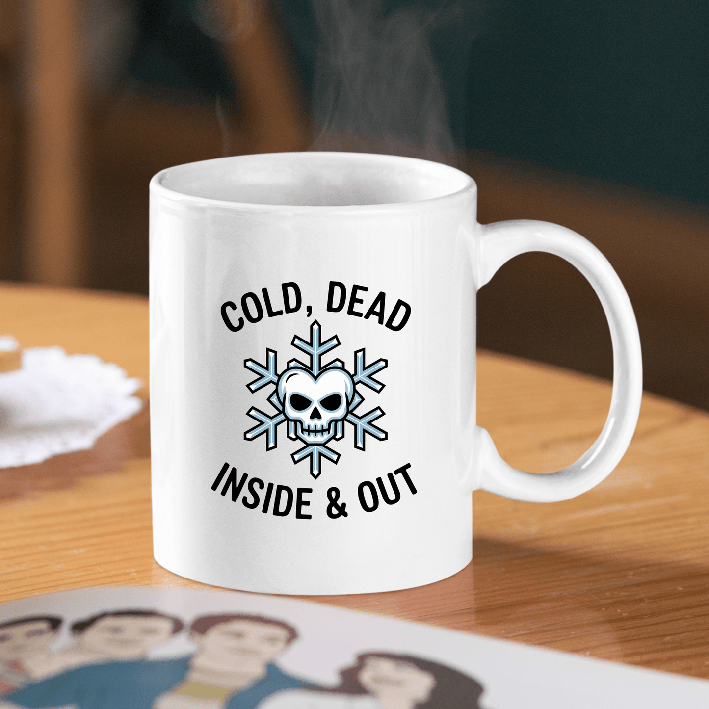 Cold Dead Inside Mug | Funny Winter Goth Coffee Mug - Granville Designs