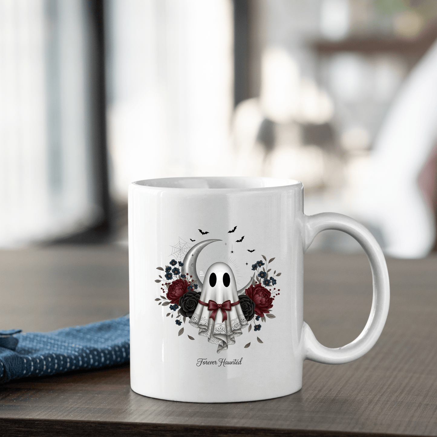 Forever Haunted Ghost Mug | Gothic Halloween Coffee Mug - Granville Designs