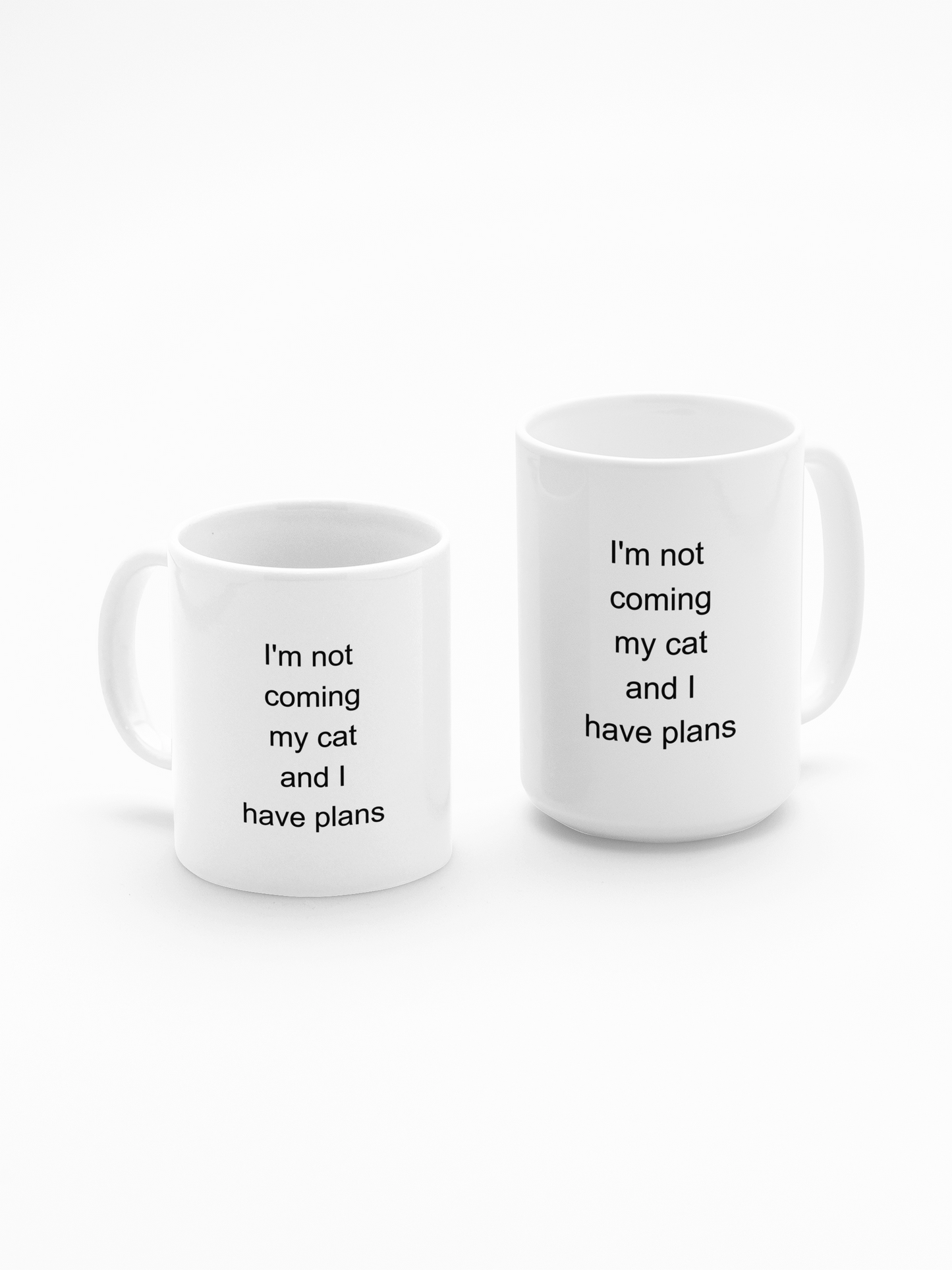 Funny Cat Person Mug, I’m Not Coming My Cat and I Have Plans, Introvert Gift, Cat Mom Coffee Mug, Pet Lover Humor