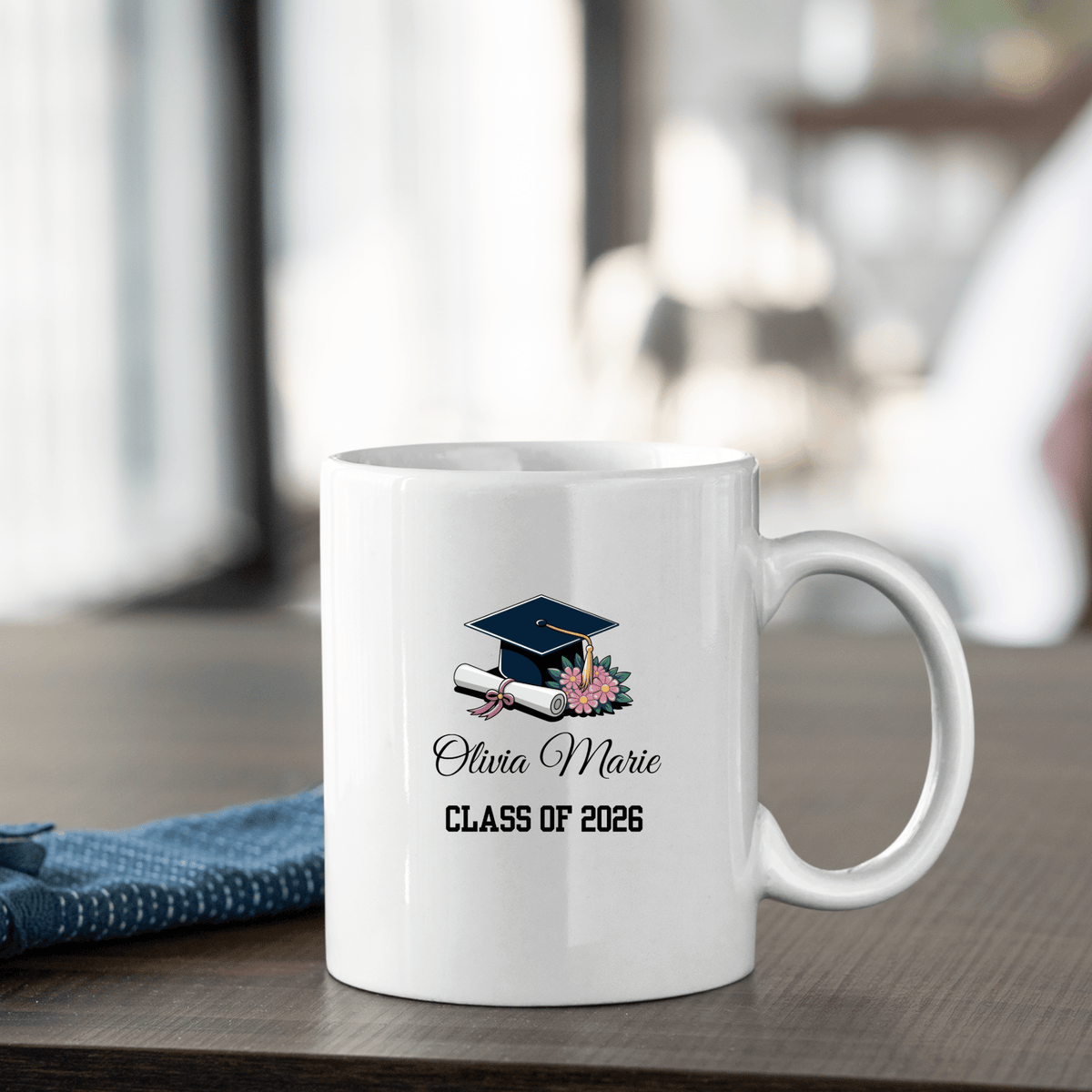 Floral Graduation Mug | Personalized Class Of Gift - Granville Designs