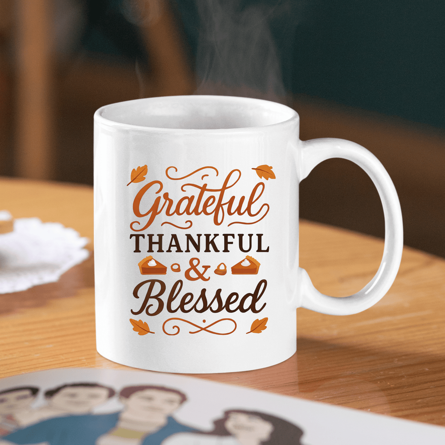 Grateful Thankful Blessed Fall Mug - Granville Designs