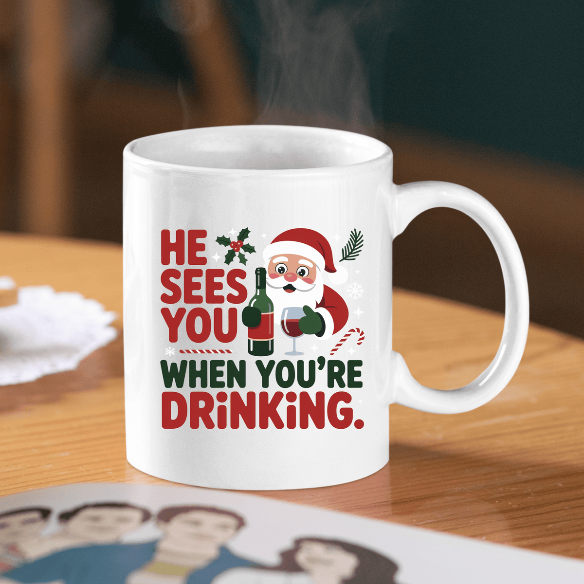 He Sees You When You’re Drinking Mug - Granville Designs