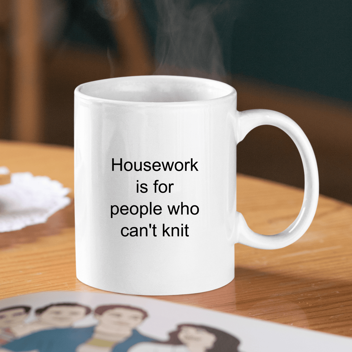 Housework Is for People Who Can’t Knit Mug | Knitting Gift - Granville Designs