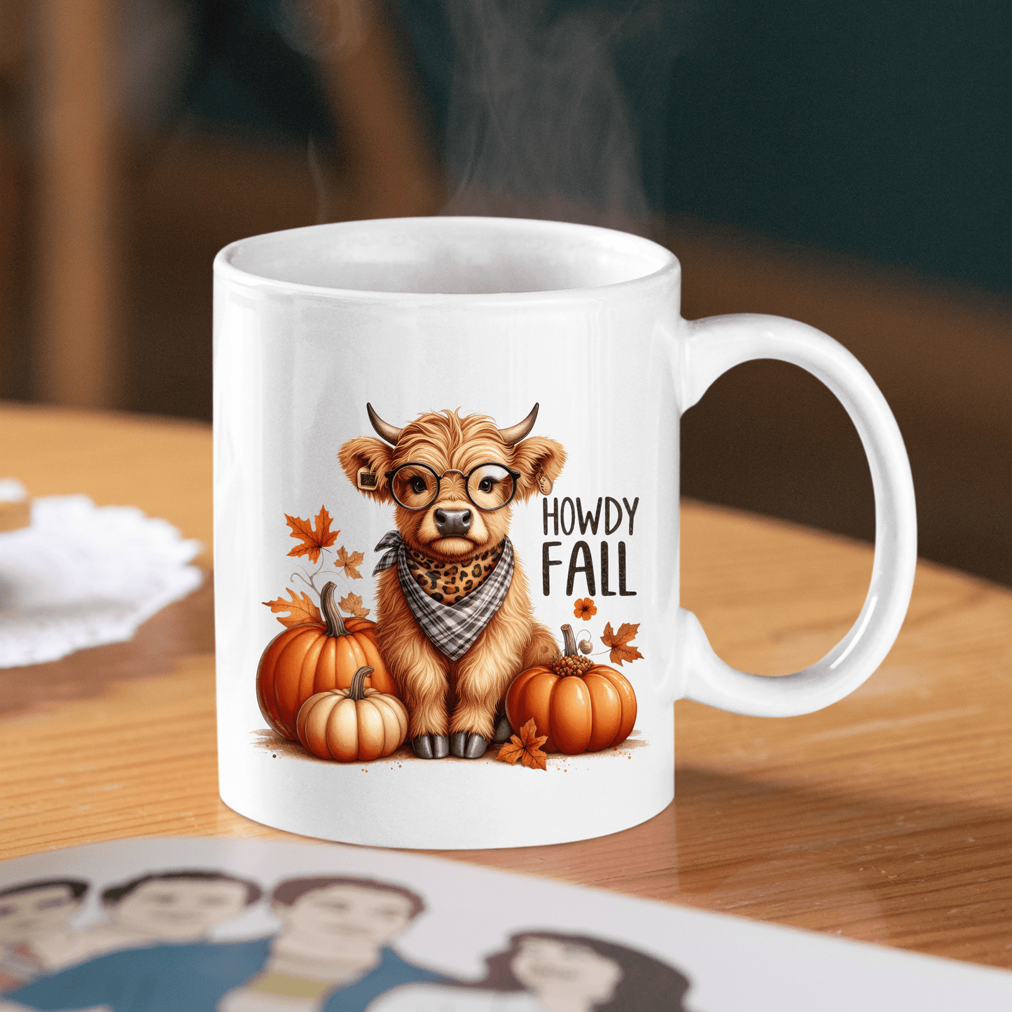 Howdy Fall Mug | Highland Cow Autumn Coffee Cup - Granville Designs