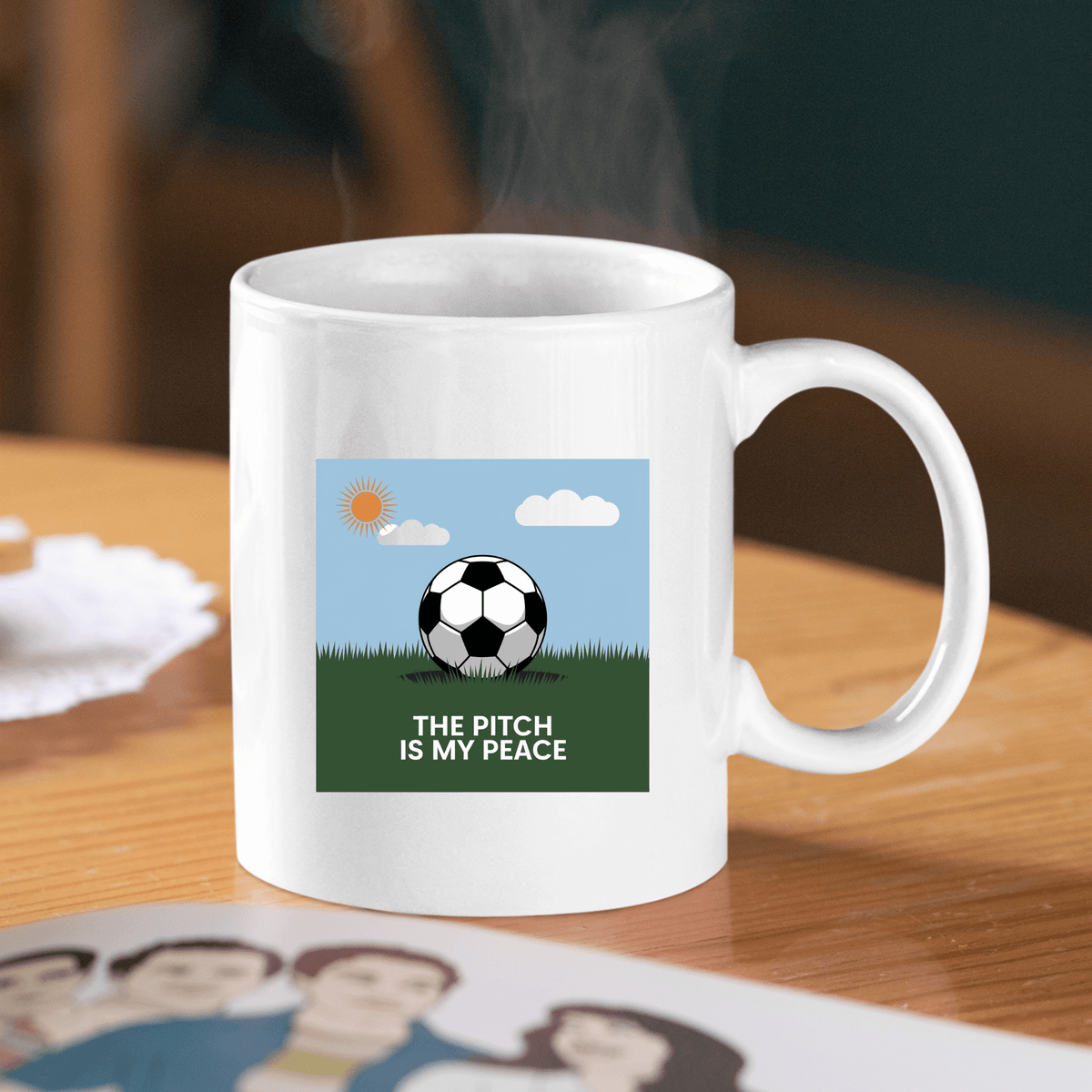 The Pitch Is My Peace Mug | Soccer Lover Gift - Granville Designs