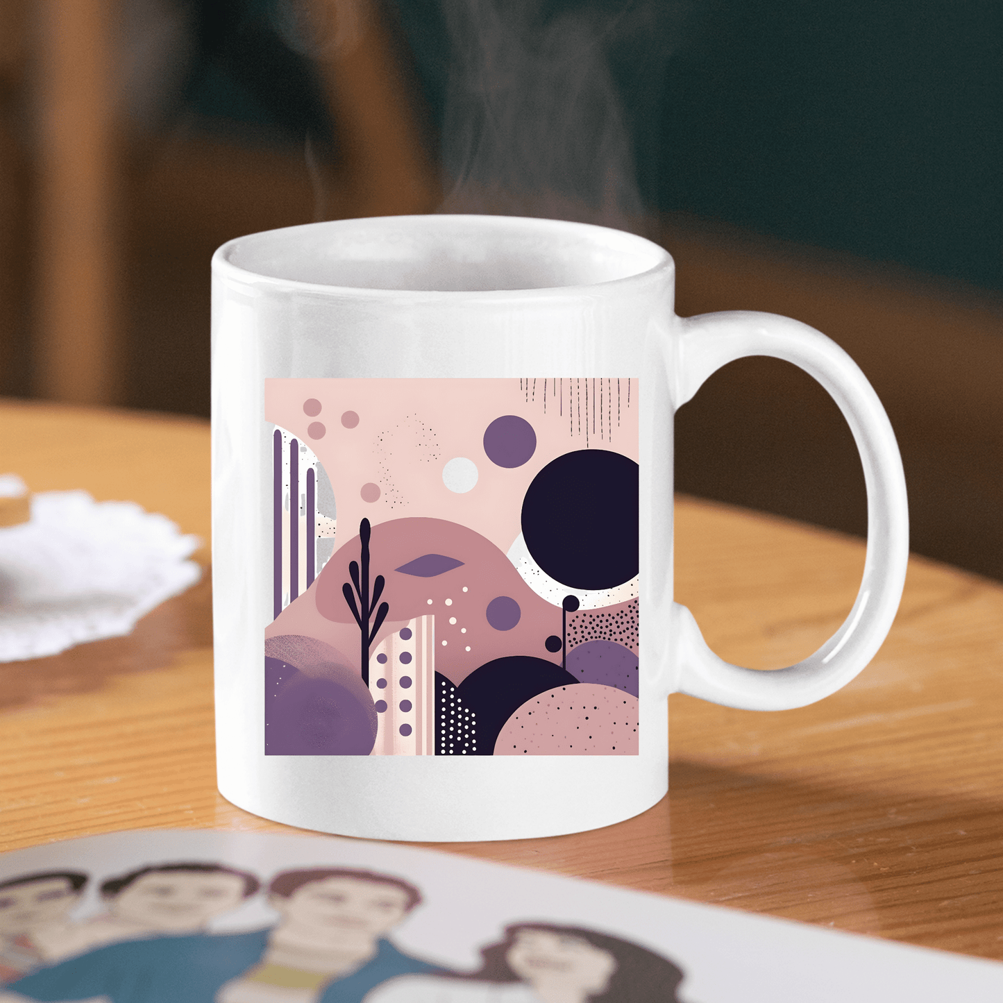 Purple Dusk Mid Century Modern Mug - Granville Designs