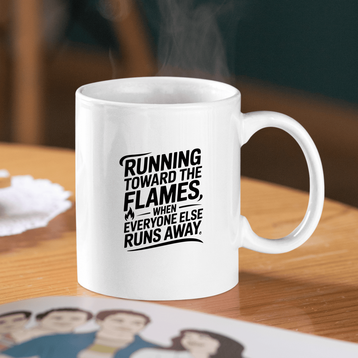 Running Toward the Flames Firefighter Mug - Granville Designs