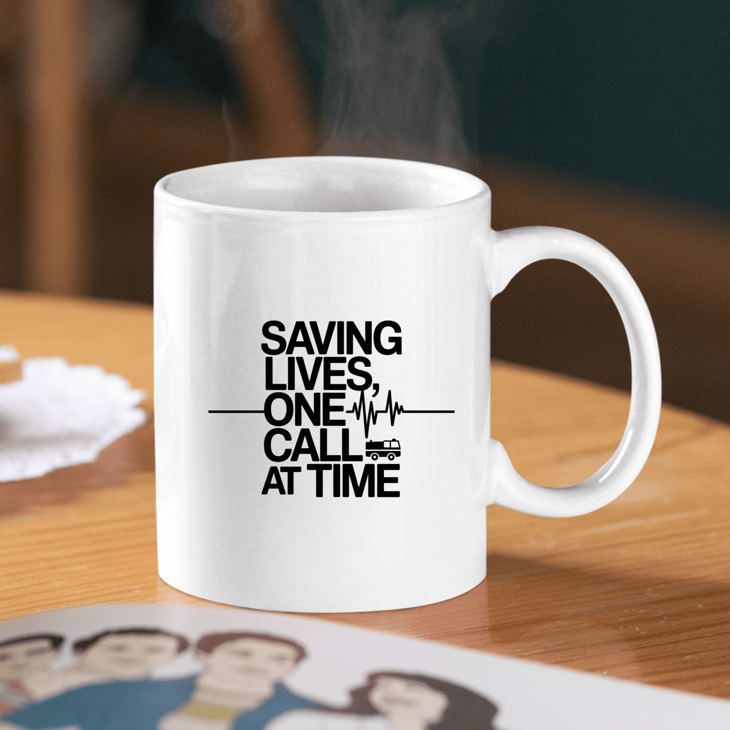 Saving Lives One Call at a Time EMT Mug - Granville Designs