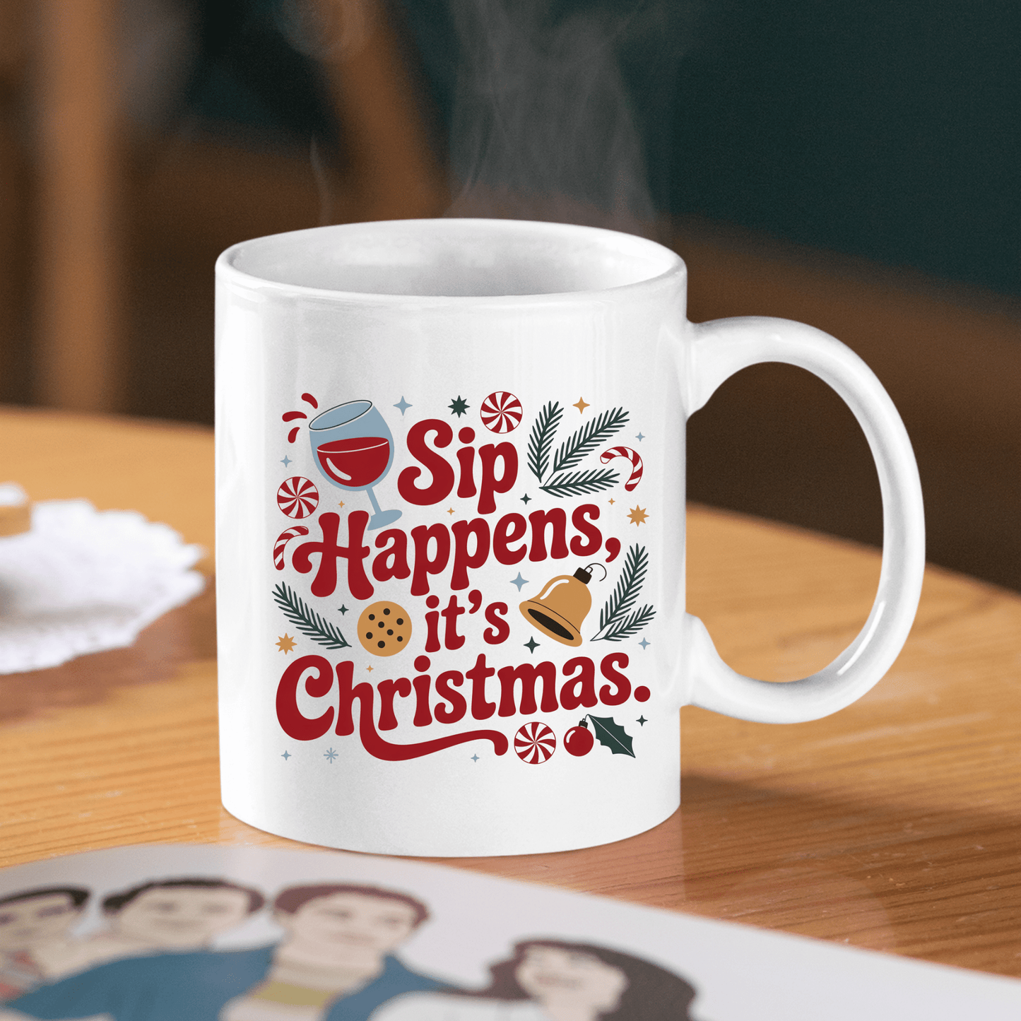 Sip Happens It’s Christmas Mug - Granville Designs