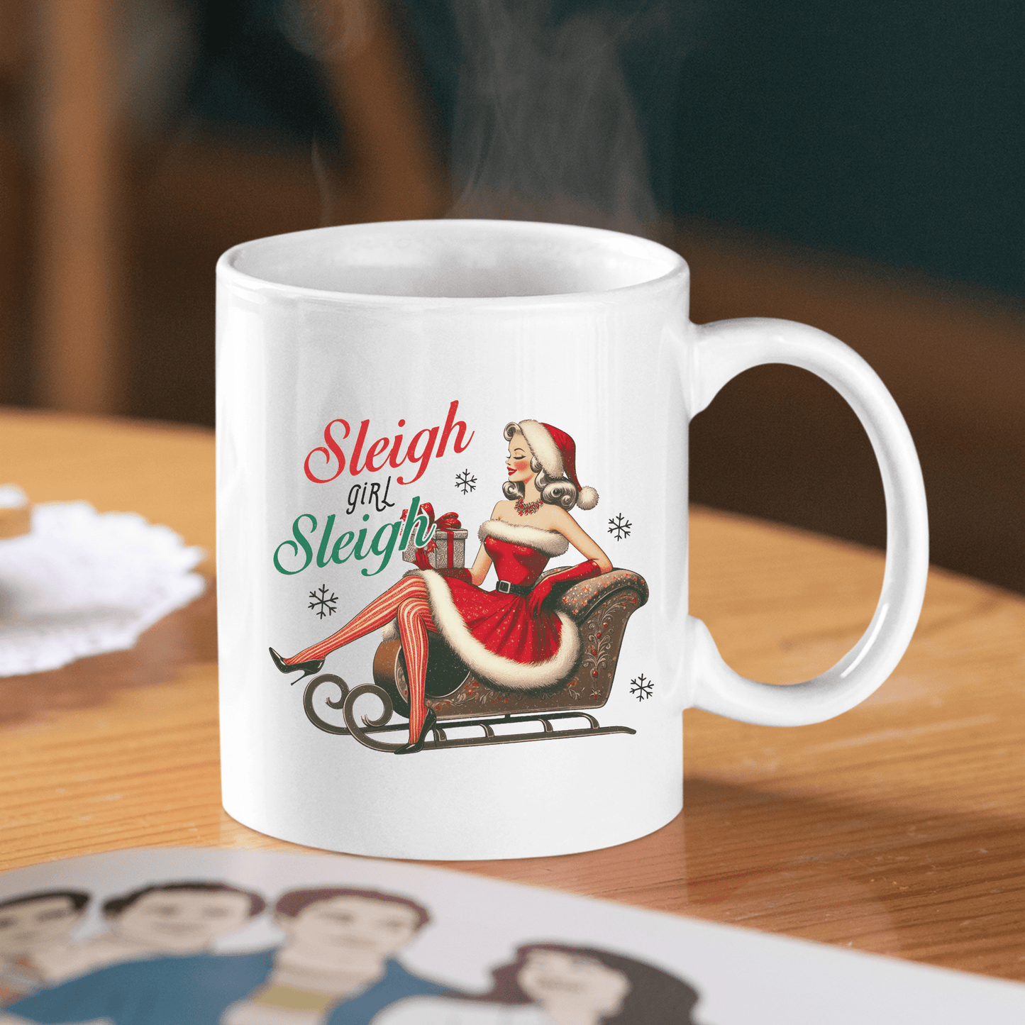 Sleigh Girl Sleigh Mug | Funny Christmas Coffee Cup - Granville Designs