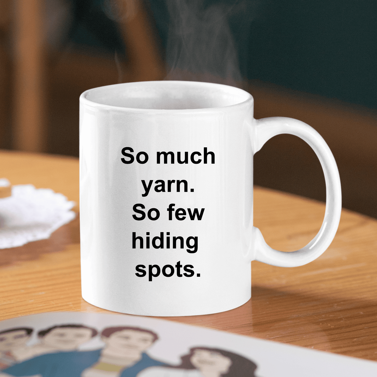 So Much Yarn So Few Hiding Spots Mug | Knitting Mug - Granville Designs