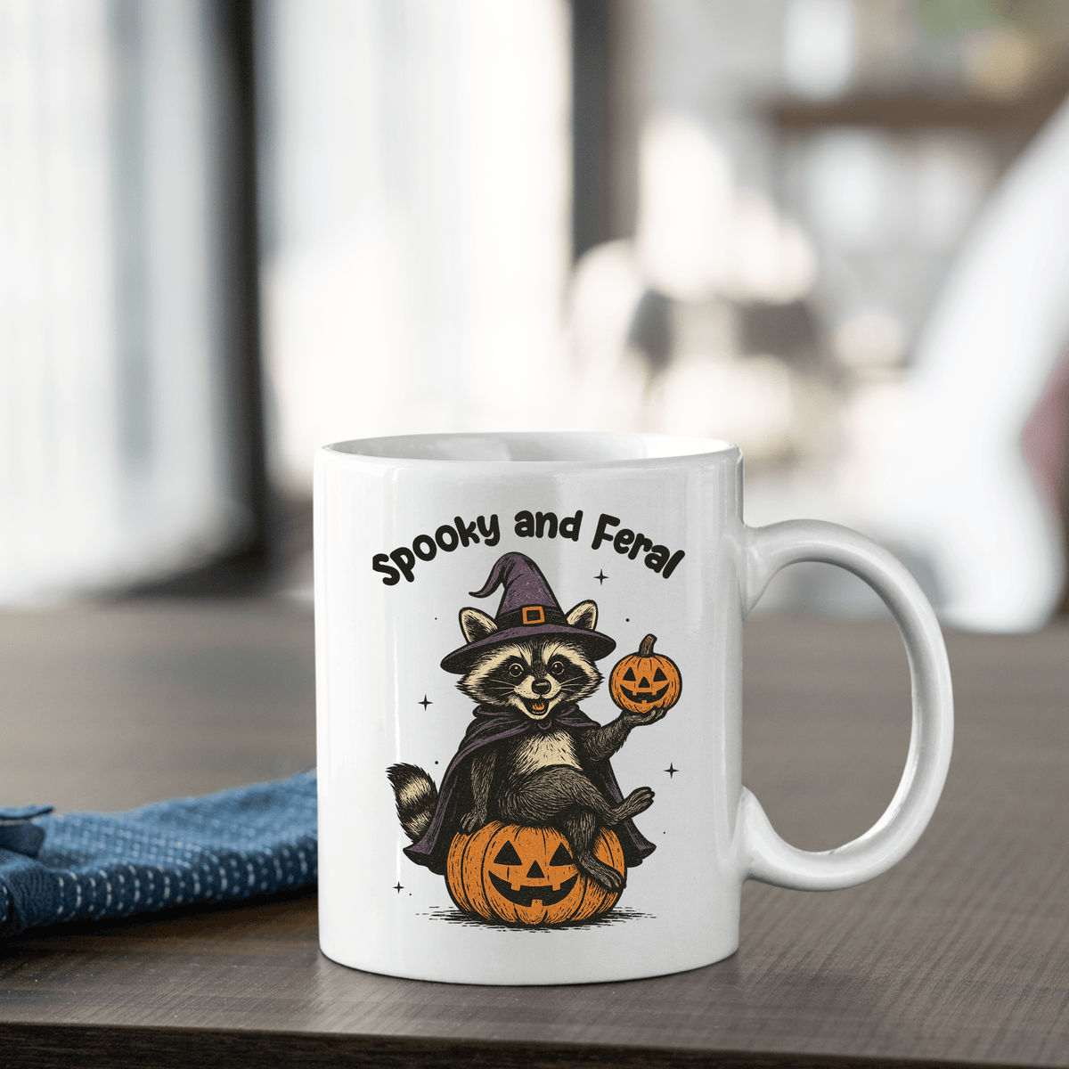 Spooky and Feral Raccoon Mug | Funny Halloween Gift - Granville Designs
