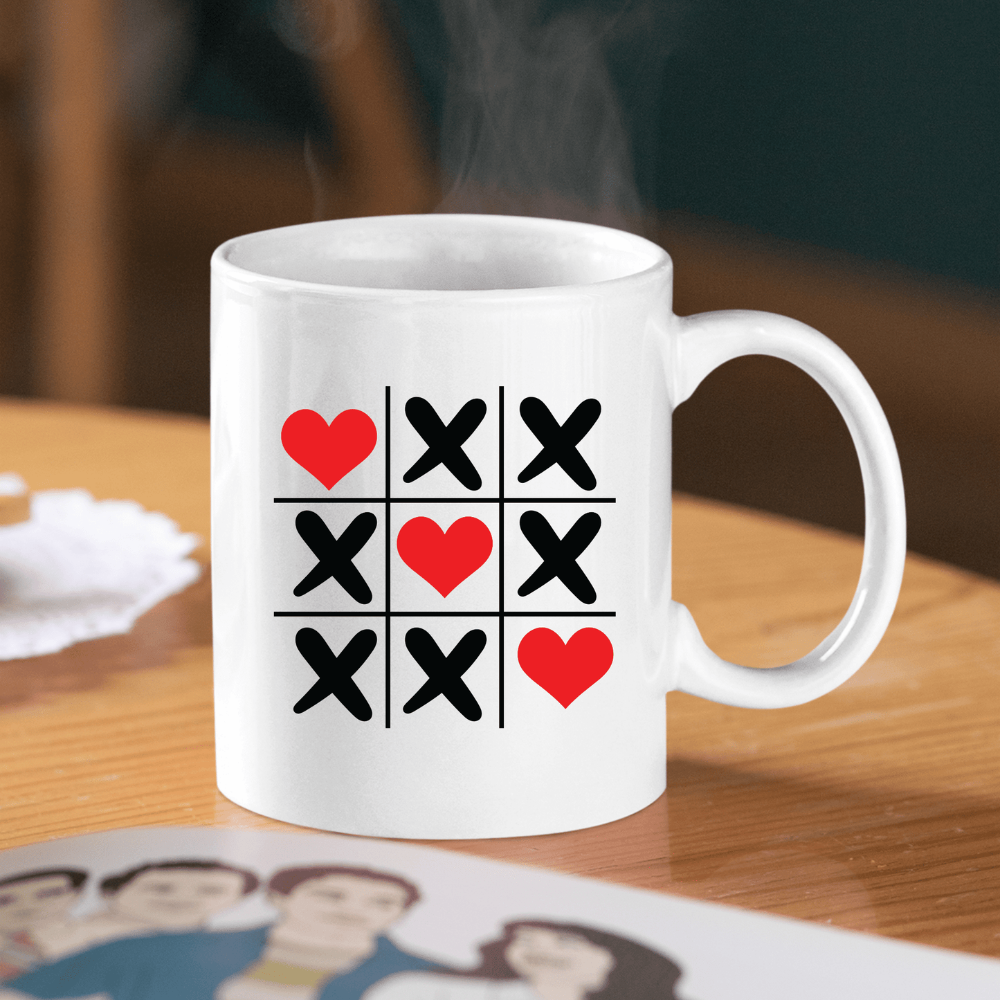 Tic Tac Toe Love Mug | Cute Valentine’s Day Gift - Granville Designs