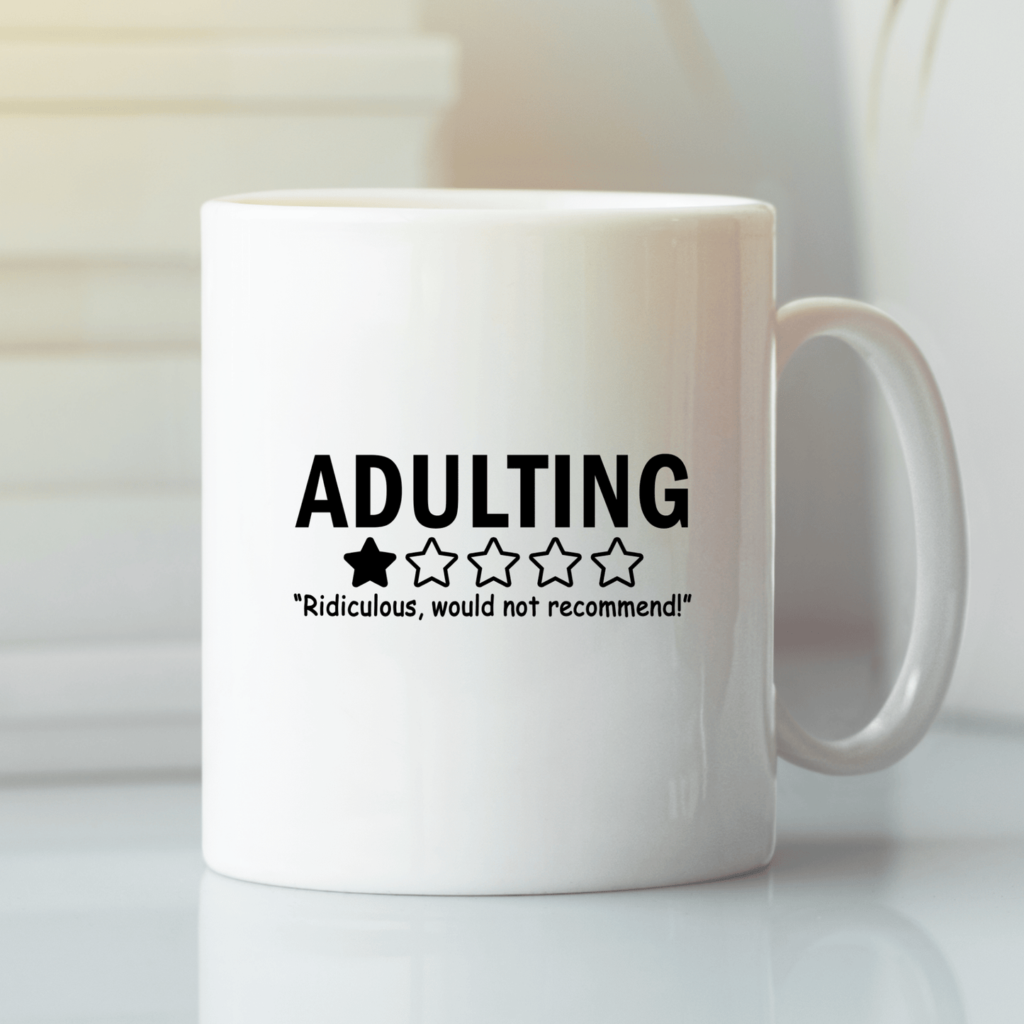 Adulting Mug | Funny 1 - Star Review Coffee Cup - Granville Designs
