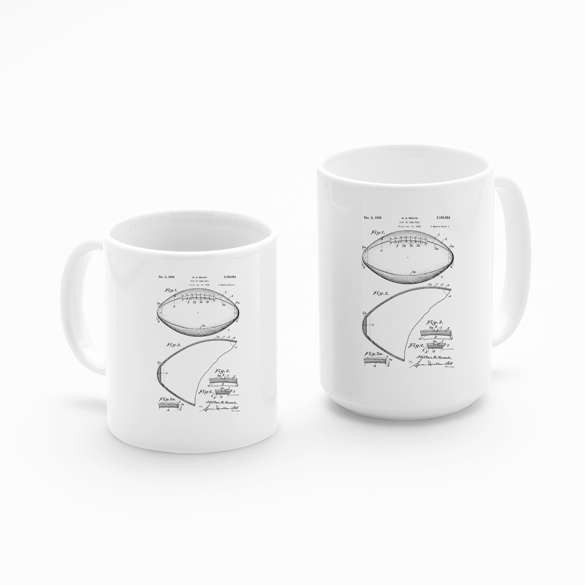 American Football Patent Mug | Vintage Sports Gift - Granville Designs