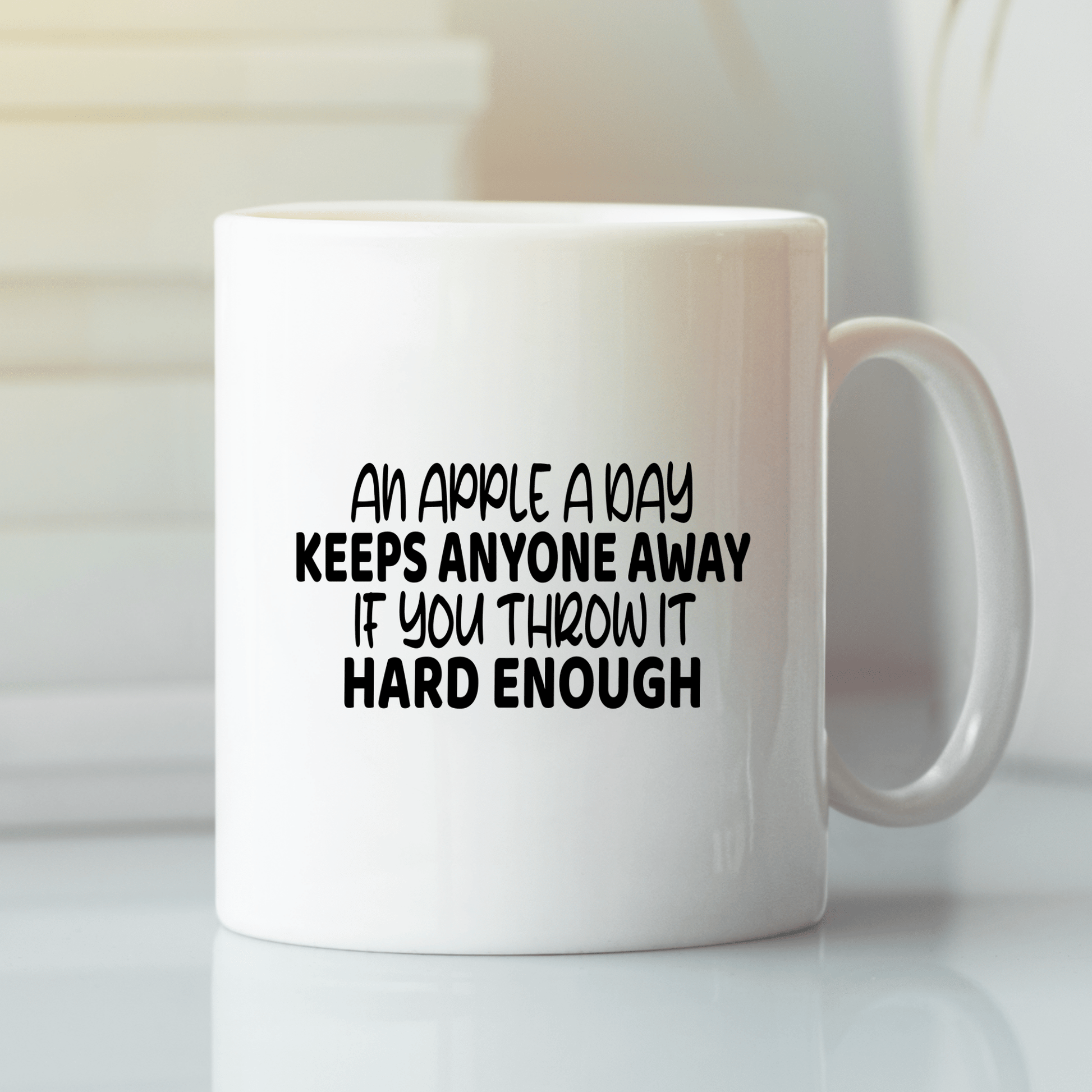 Apple a Day Mug | Funny Anti - Social Coffee Cup - Granville Designs
