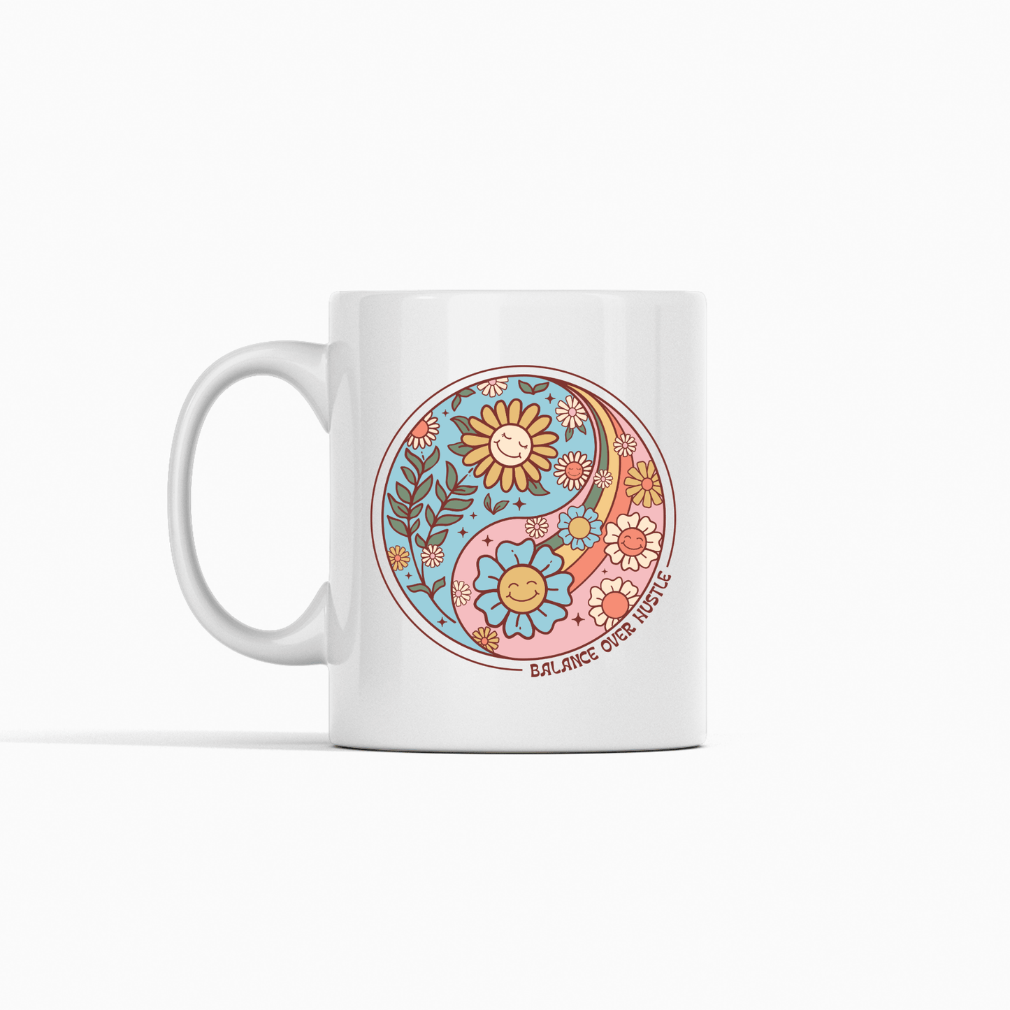 Balance Over Hustle Mug | Retro Self Care Coffee Mug - Granville Designs