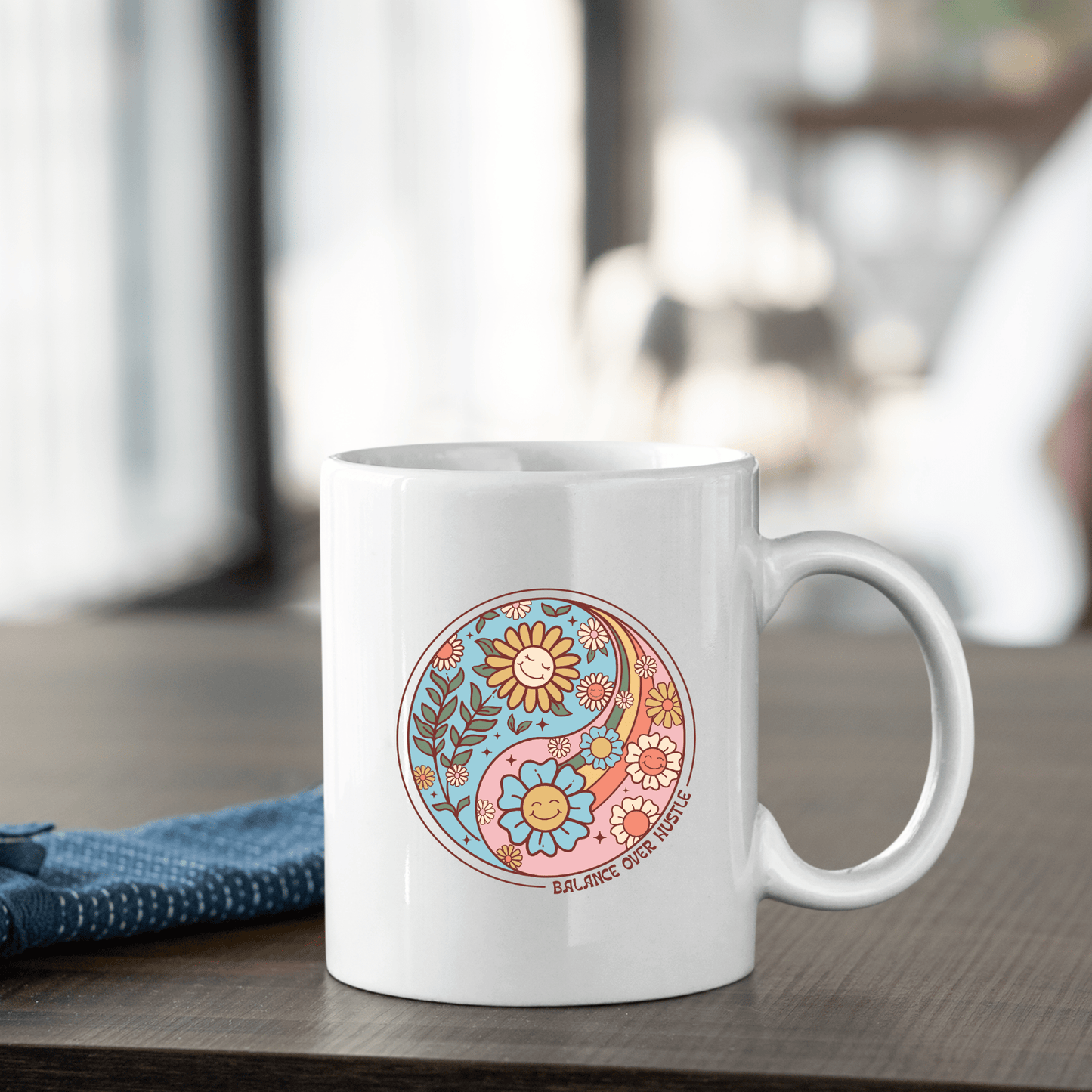 Balance Over Hustle Mug | Retro Self Care Coffee Mug - Granville Designs