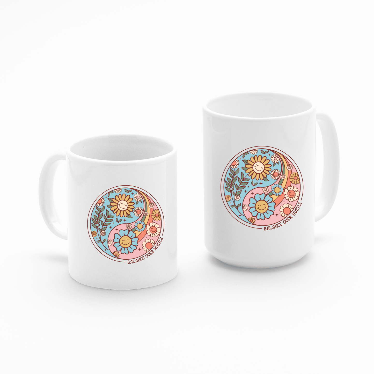 Balance Over Hustle Mug | Retro Self Care Coffee Mug - Granville Designs