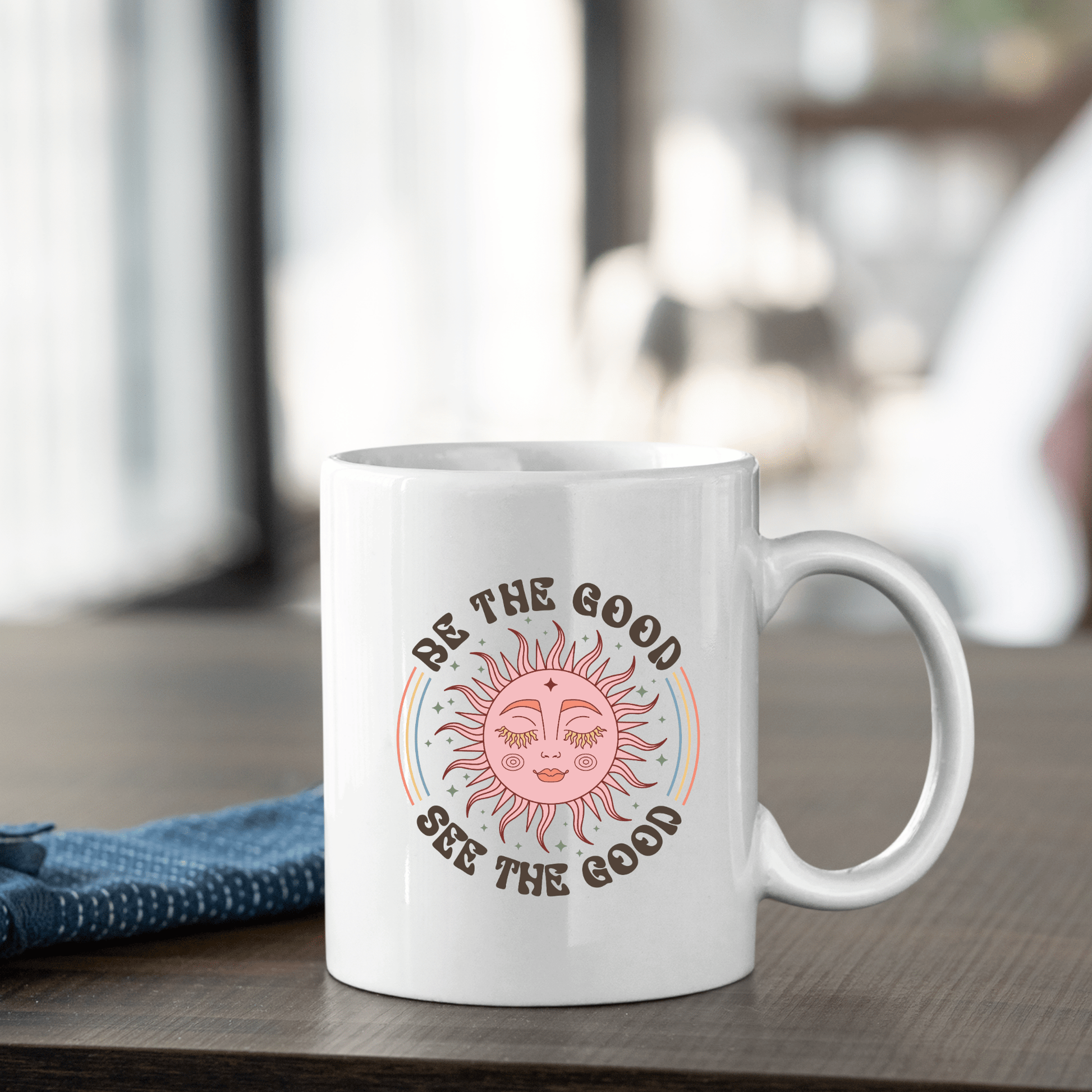 Be The Good See The Good Mug | Positive Retro Sun Mug - Granville Designs