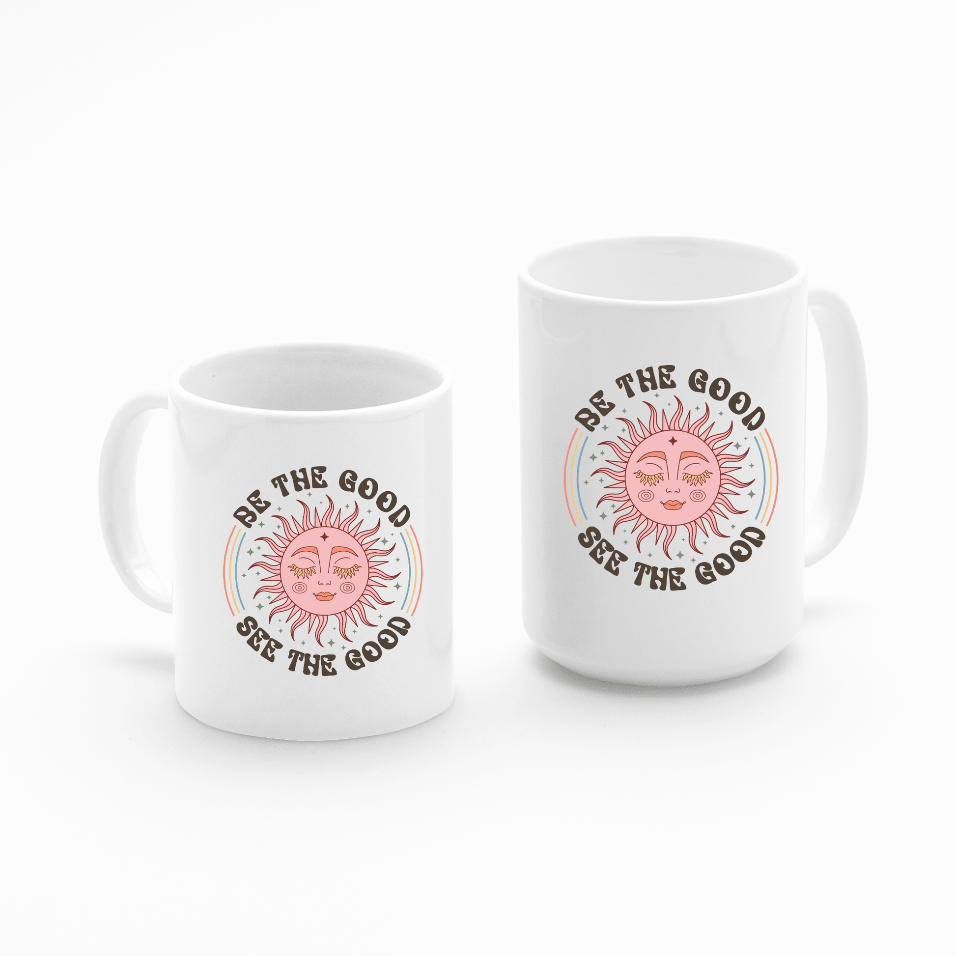 Be The Good See The Good Mug | Positive Retro Sun Mug - Granville Designs