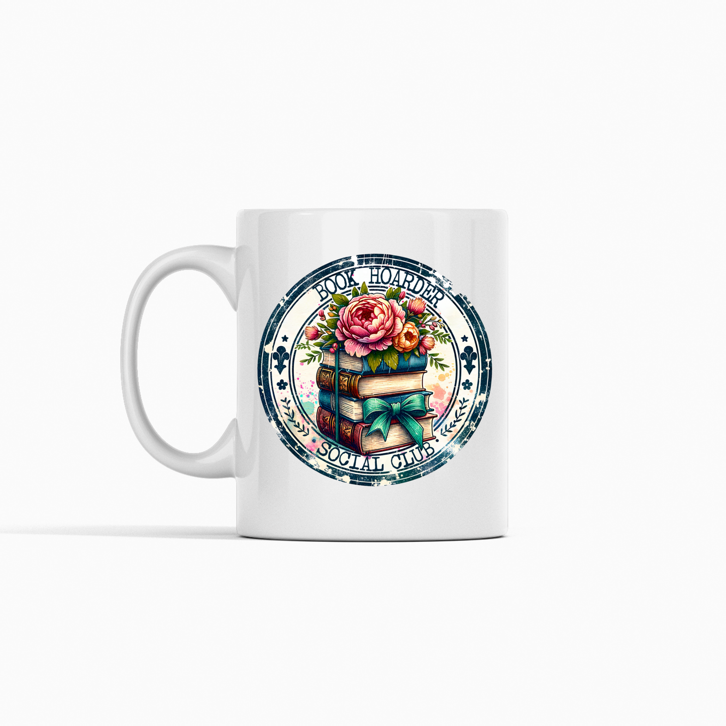 Book Hoarder Mug | Floral Book Lover Gift | Social Club Design