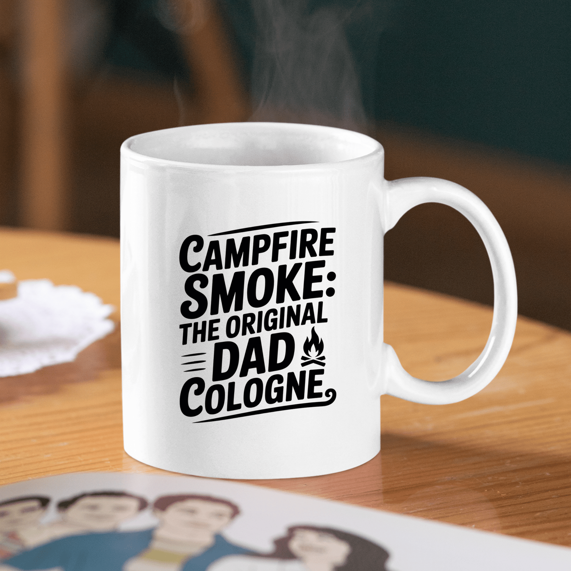 Campfire Smoke Dad Cologne Mug | Funny Camping Dad Gift - Granville Designs