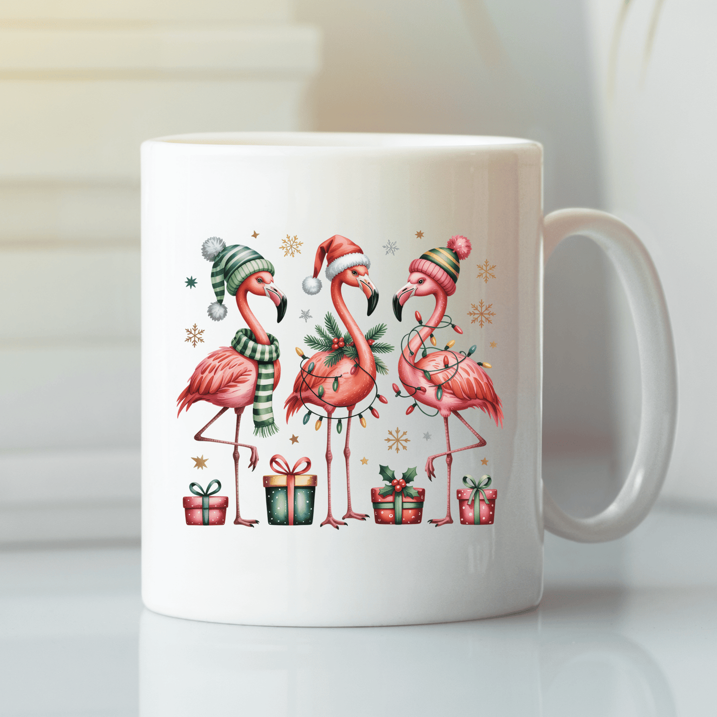 Christmas Flamingo Coffee Mug - Granville Designs