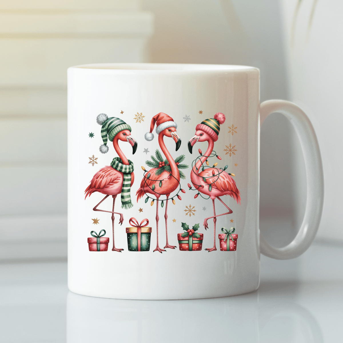 Christmas Flamingo Coffee Mug - Granville Designs
