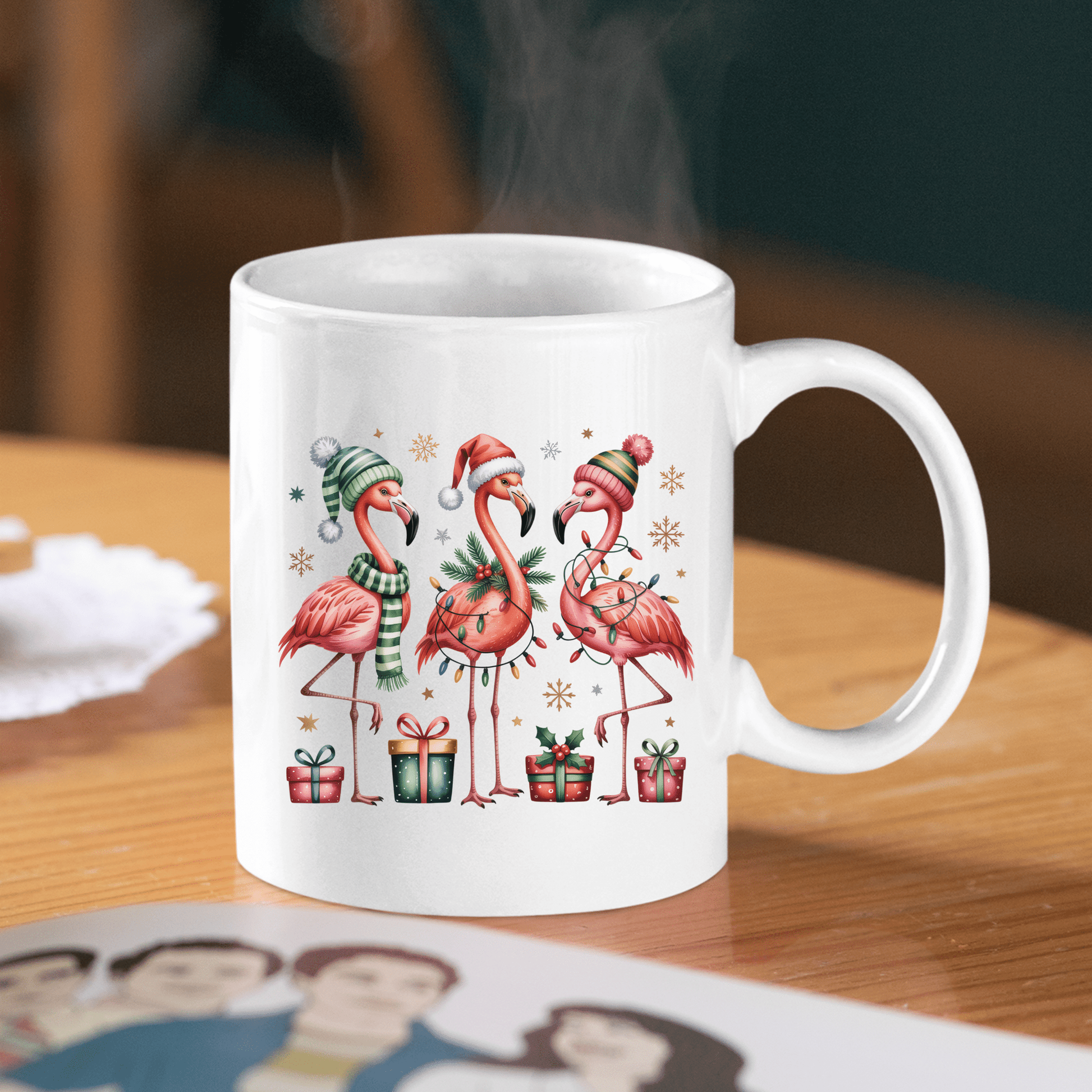 Christmas Flamingo Coffee Mug - Granville Designs