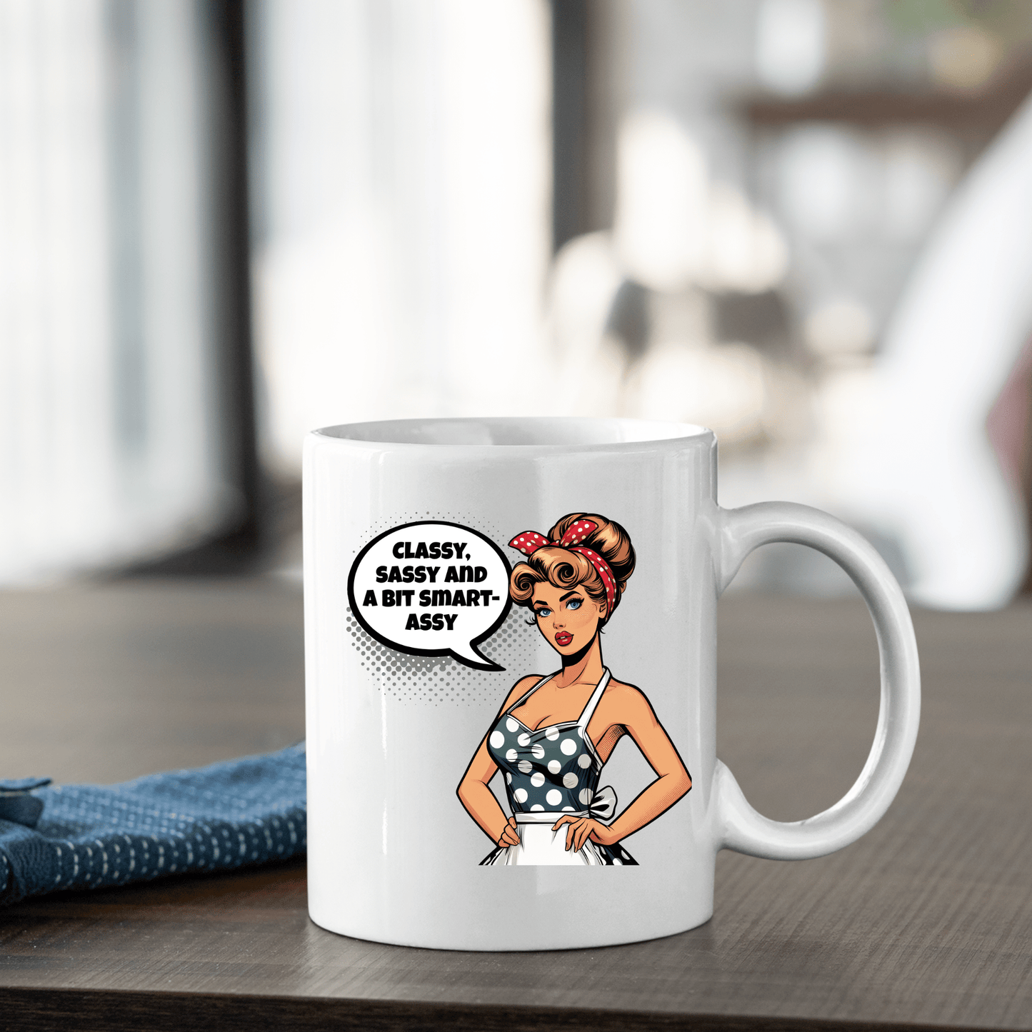 Classy Sassy Mug | Funny Retro Smart - Ass Quote Cup - Granville Designs