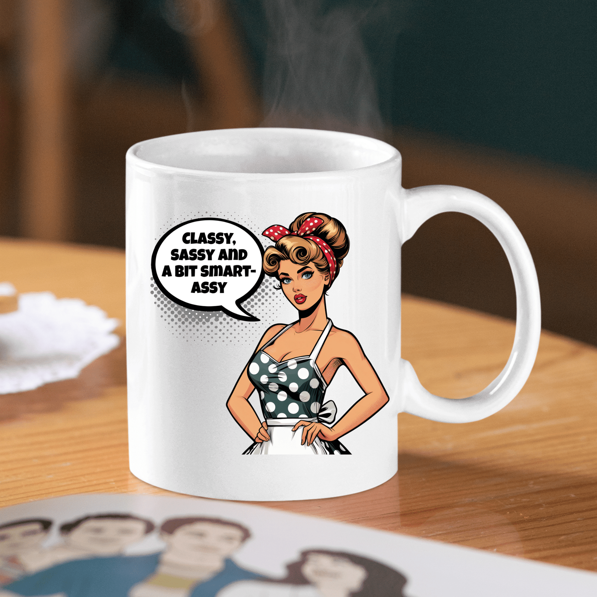 Classy Sassy Mug | Funny Retro Smart - Ass Quote Cup - Granville Designs