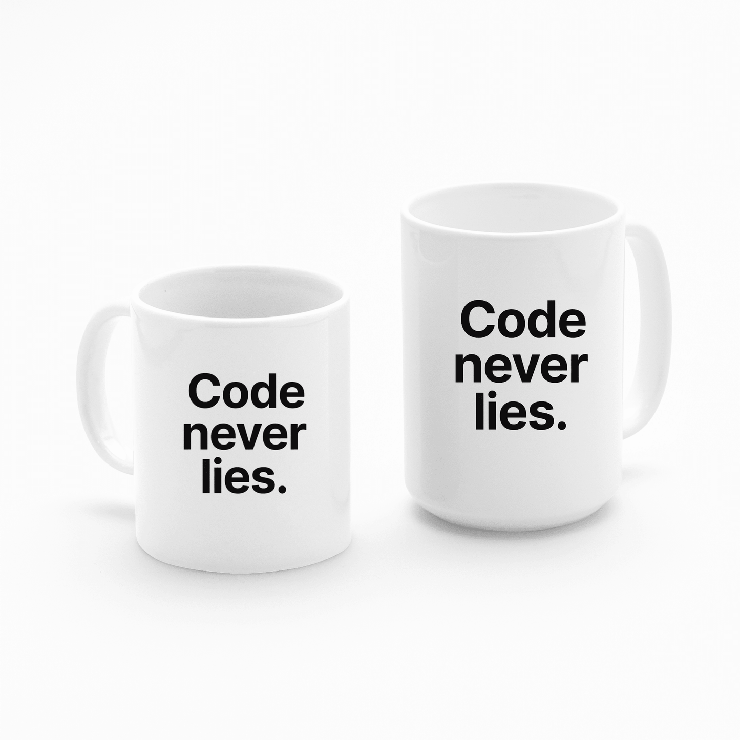 Code Never Lies Mug | Funny Programmer Coffee Mug - Granville Designs