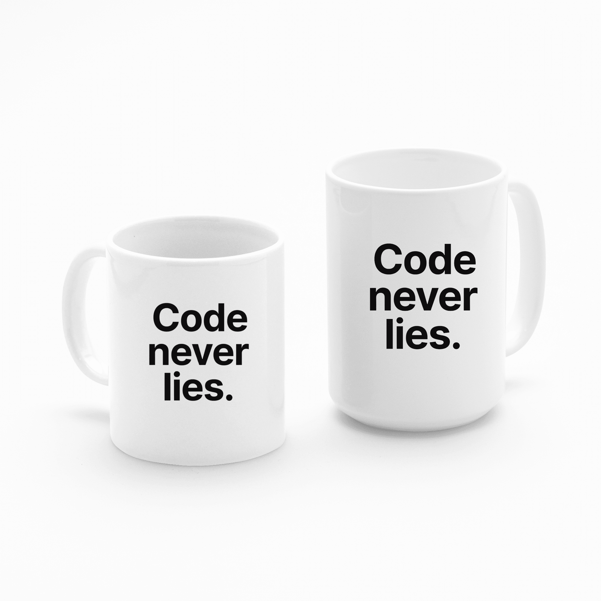 Code Never Lies Mug | Funny Programmer Coffee Mug - Granville Designs