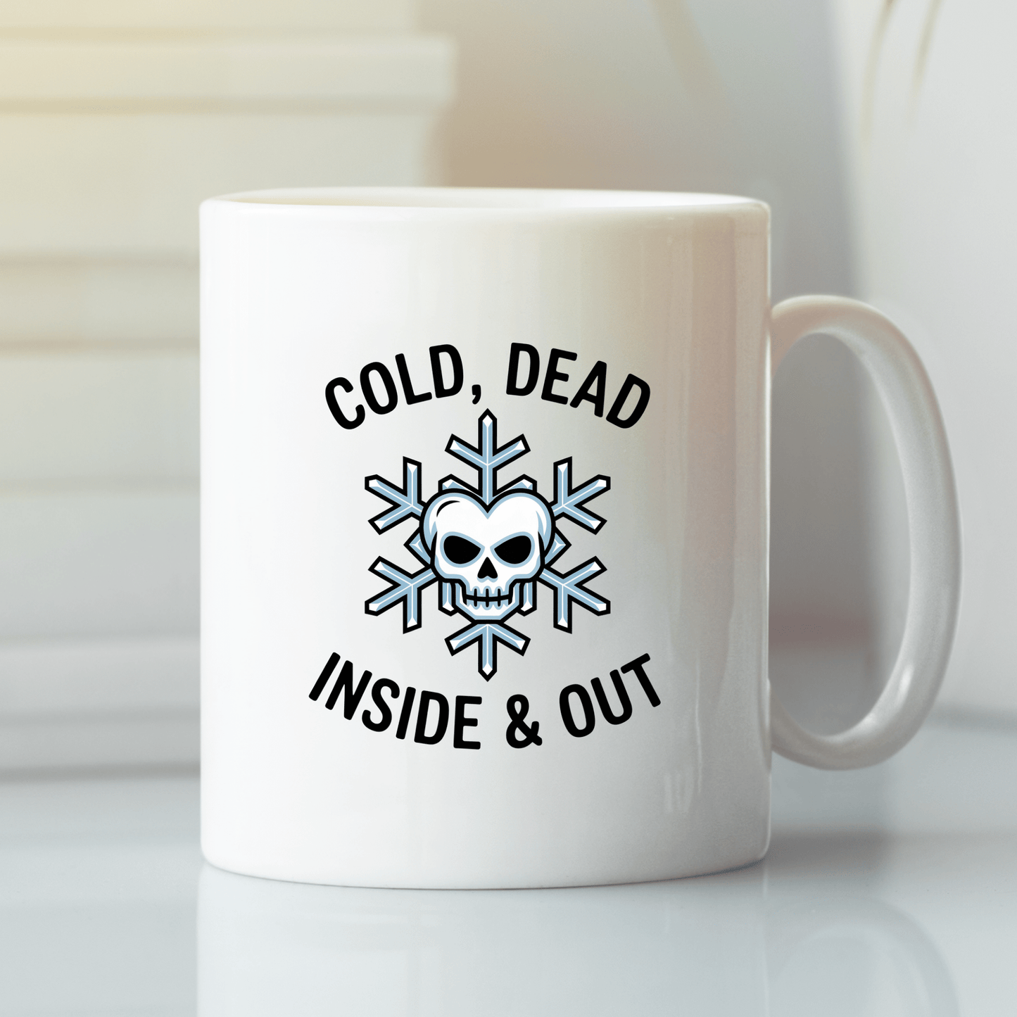 Cold Dead Inside Mug | Funny Winter Goth Coffee Mug - Granville Designs
