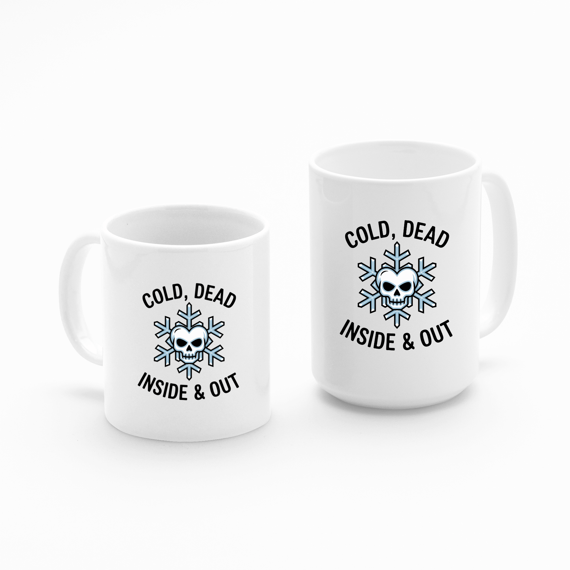 Cold Dead Inside Mug | Funny Winter Goth Coffee Mug - Granville Designs