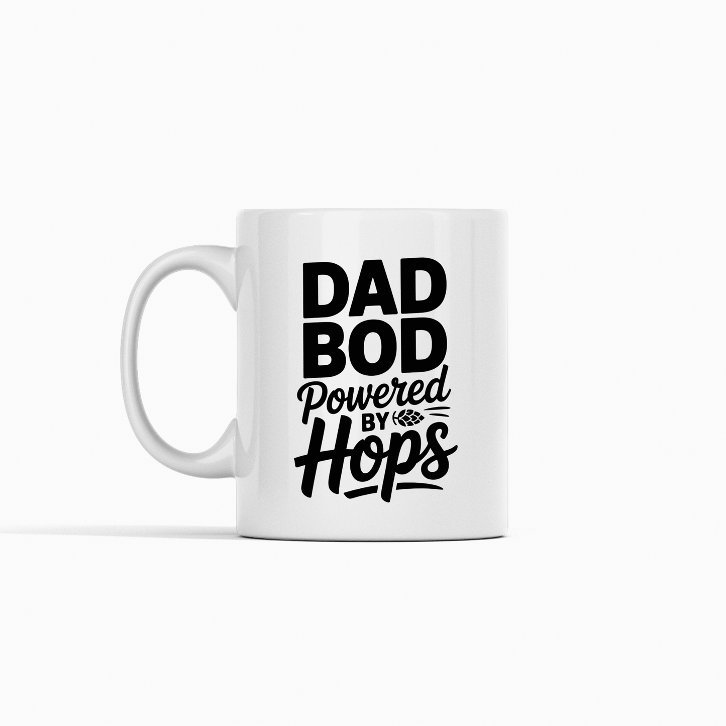 Dad Bod Powered by Hops Mug | Funny Beer Dad Gift - Granville Designs