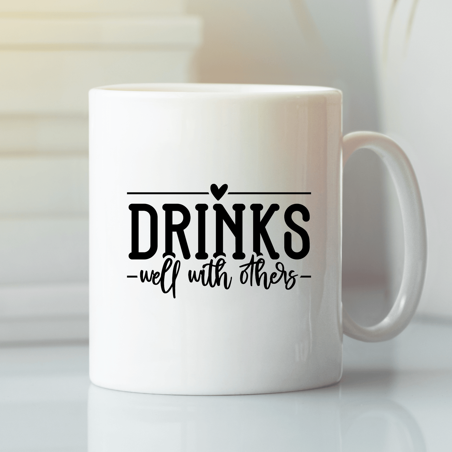 Drinks Well With Others Mug | Funny Coffee & Wine Gift - Granville Designs