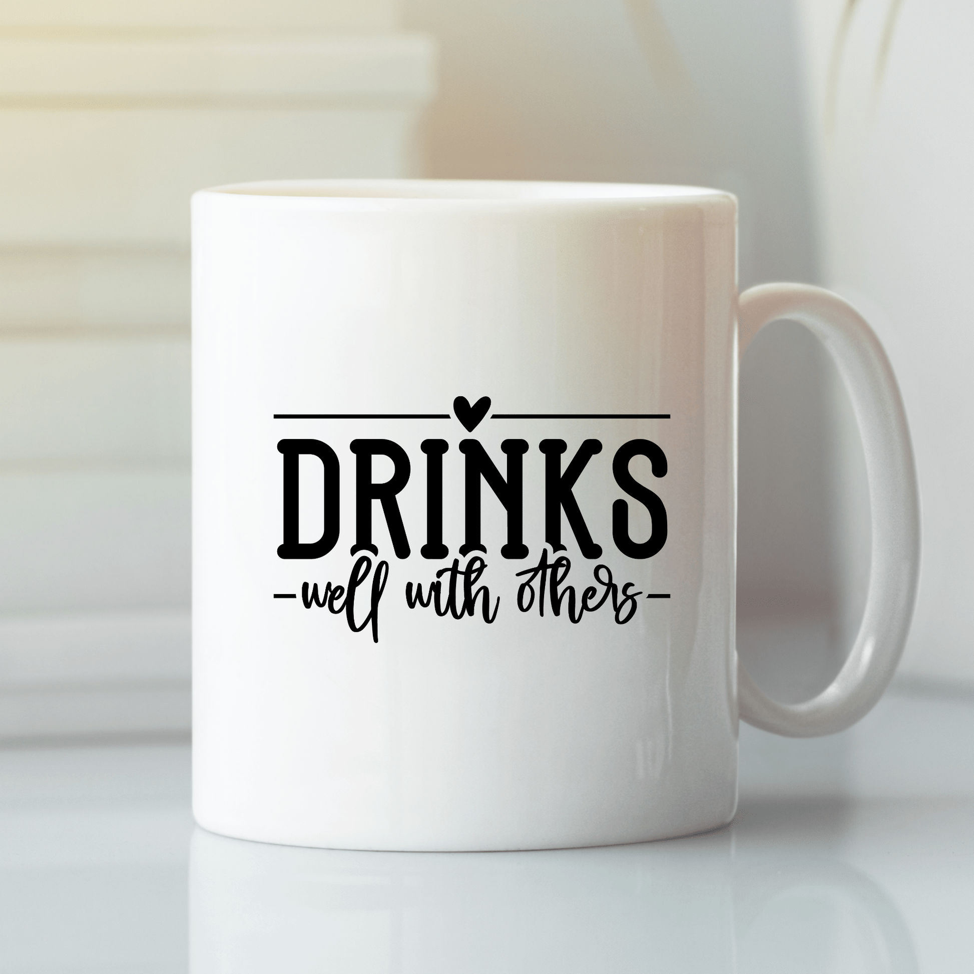 Drinks Well With Others Mug | Funny Coffee & Wine Gift - Granville Designs