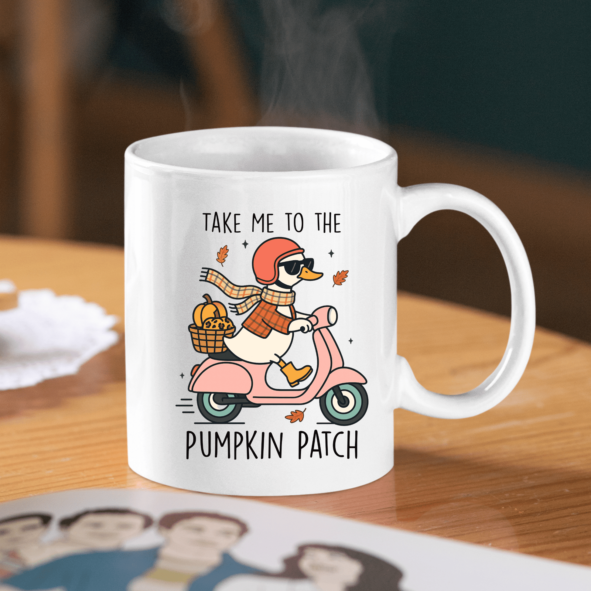 Take Me to the Pumpkin Patch Mug | Cute Fall Duck Coffee Cup - Granville Designs