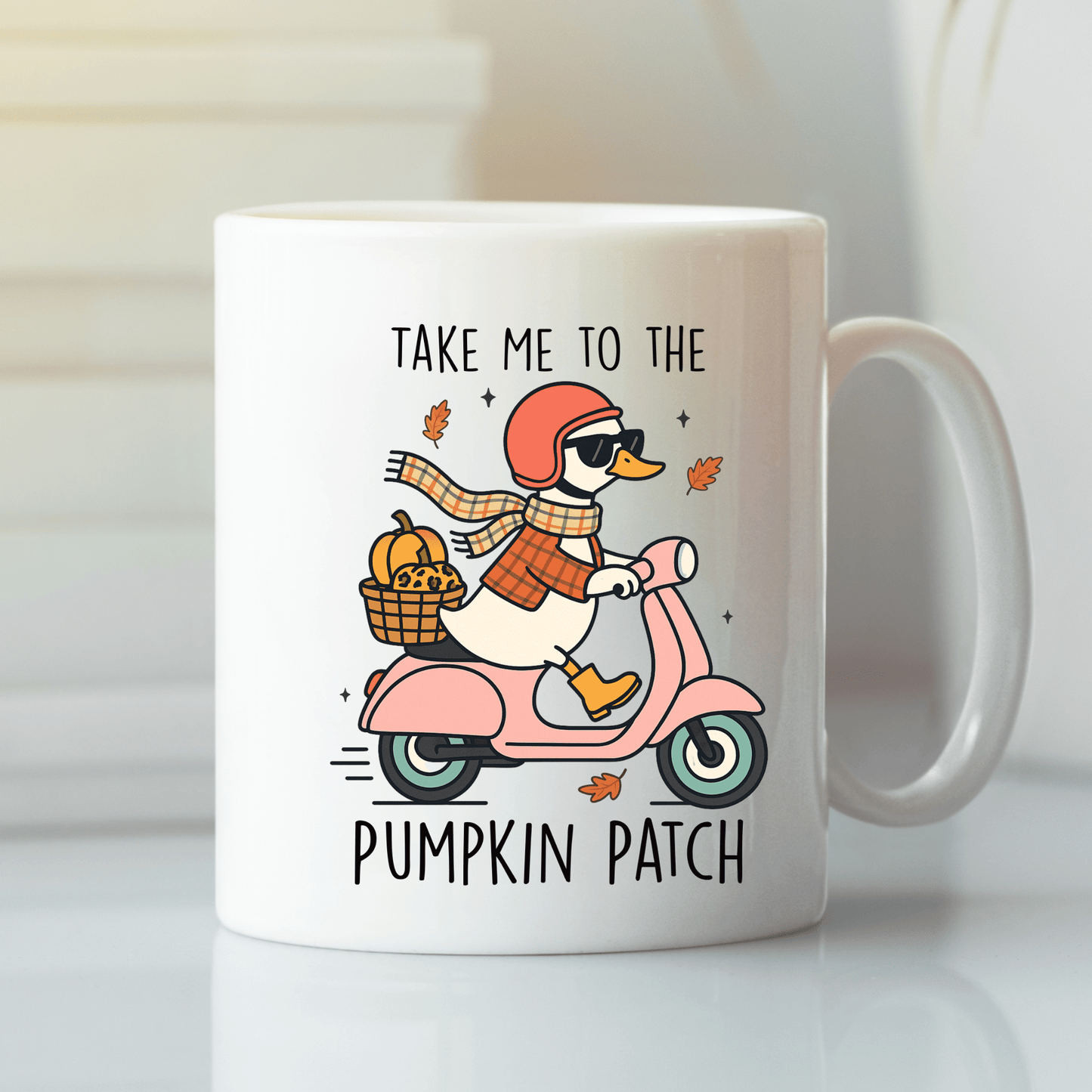 Take Me to the Pumpkin Patch Mug | Cute Fall Duck Coffee Cup - Granville Designs
