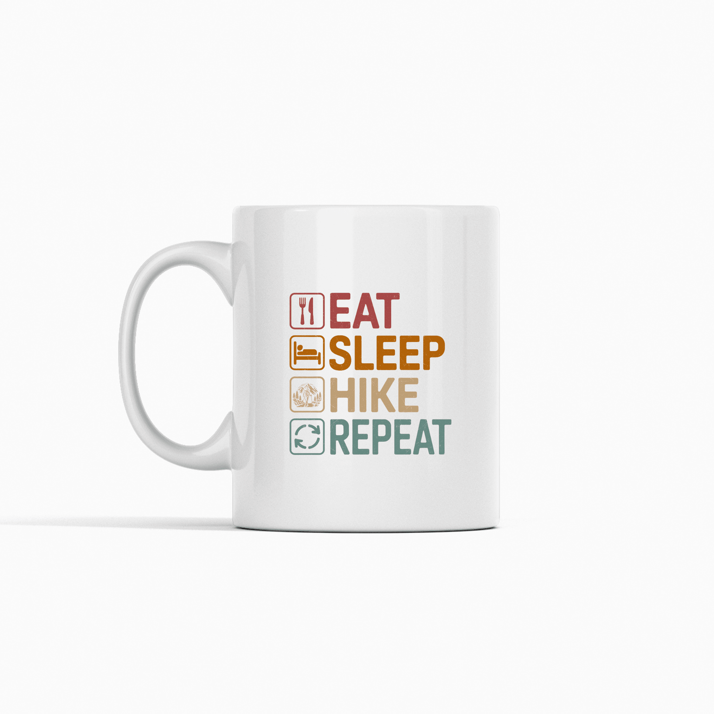 Eat Sleep Hike Repeat Mug | Funny Hiking Gift - Granville Designs