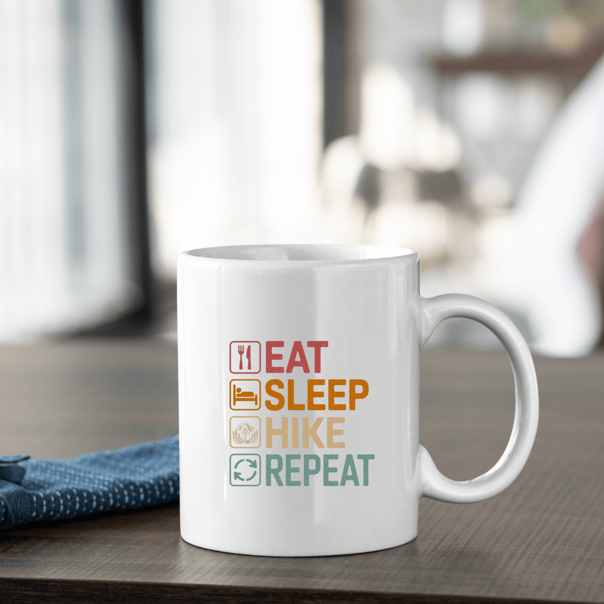 Eat Sleep Hike Repeat Mug | Funny Hiking Gift - Granville Designs
