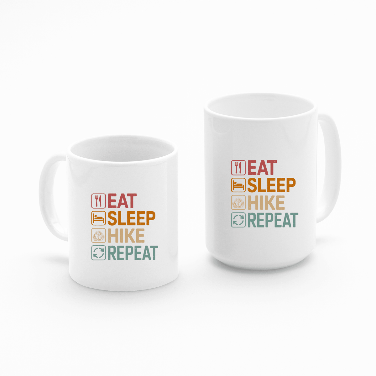 Eat Sleep Hike Repeat Mug | Funny Hiking Gift - Granville Designs