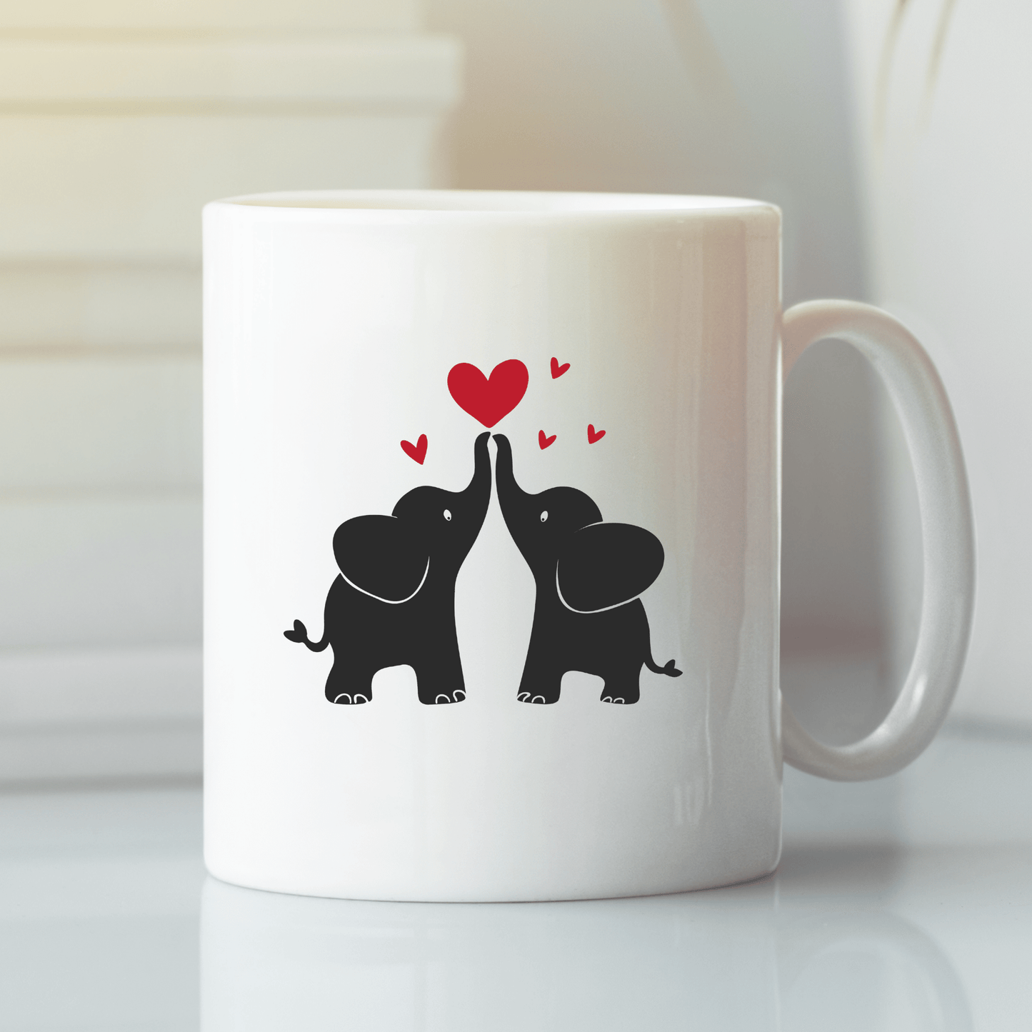 Elephant Love Mug | Cute Romantic Coffee Mug - Granville Designs