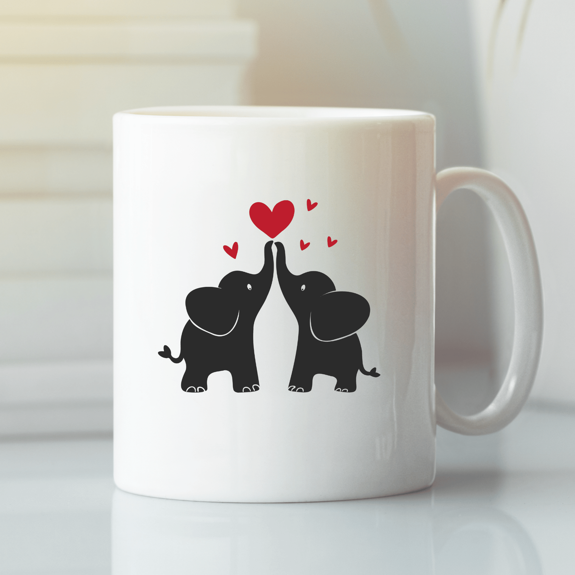 Elephant Love Mug | Cute Romantic Coffee Mug - Granville Designs