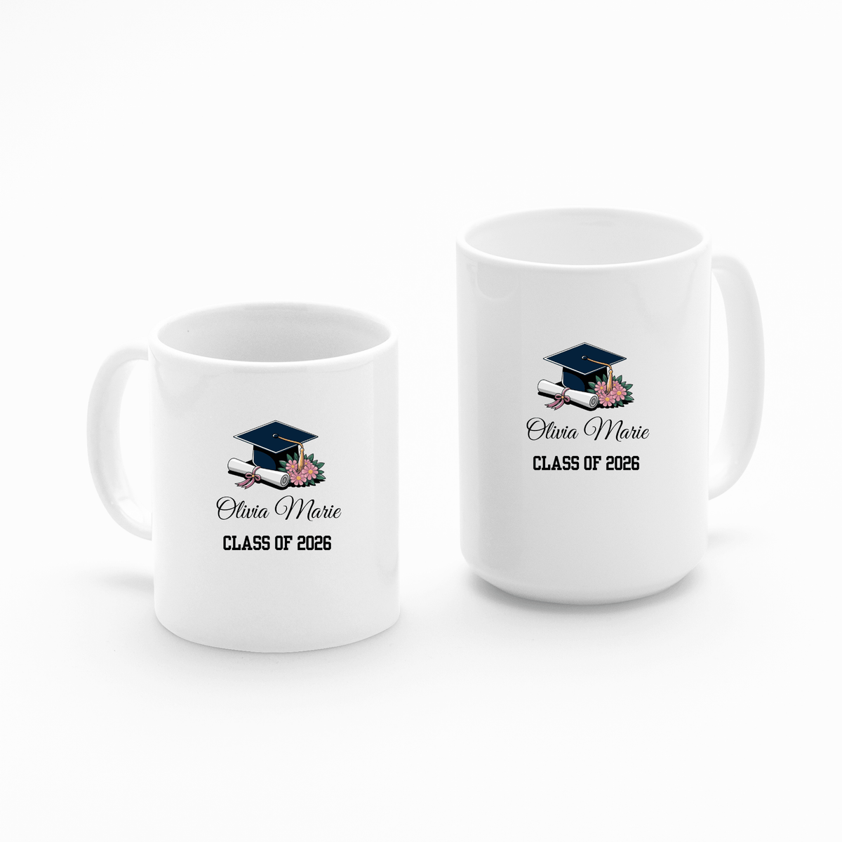 Floral Graduation Mug | Personalized Class Of Gift - Granville Designs