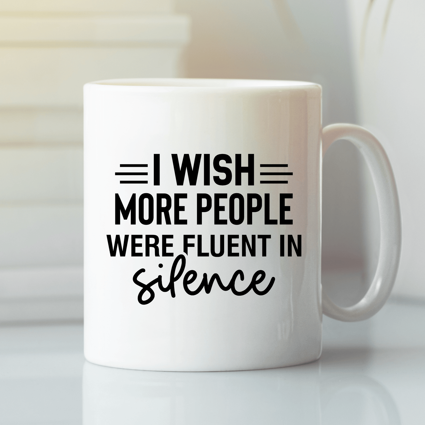 Fluent in Silence Mug – Funny Introvert Coffee Cup - Granville Designs